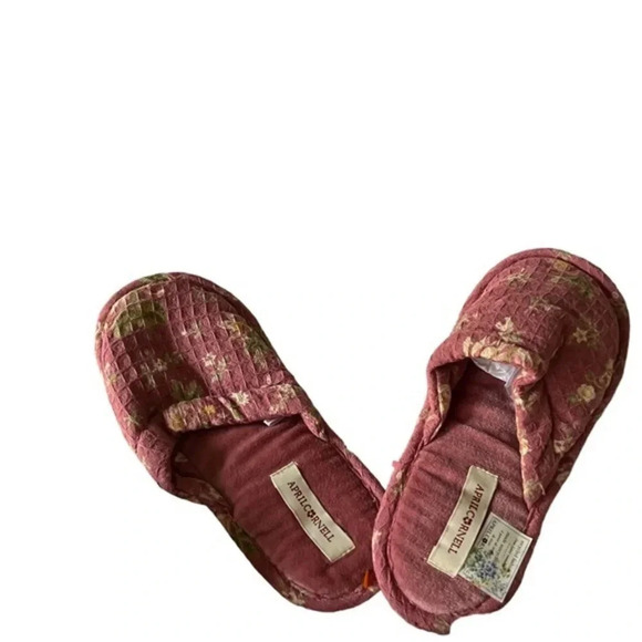 April Cornell Floral Cotton Robe With Matching Slippers NWT - Picture 3 of 4